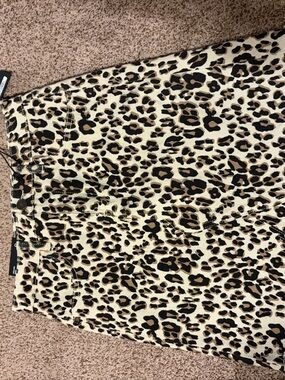 NWT lucky and blessed cheetah print  mini skirt